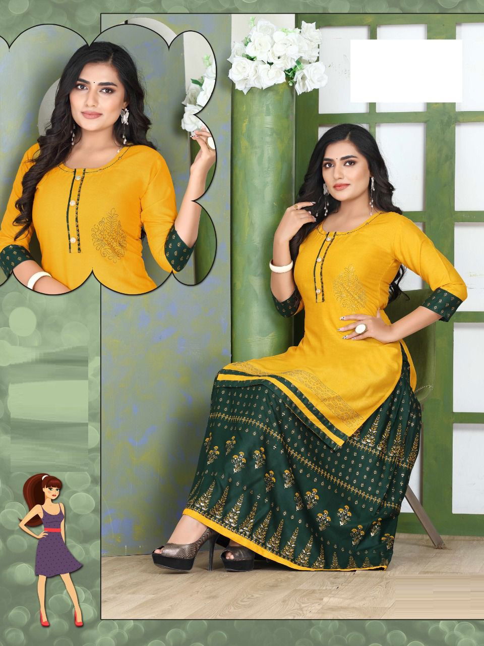 K9Plus Good Morning Fancy Ethnic Wear Rayon Kurti With Skirt Collection